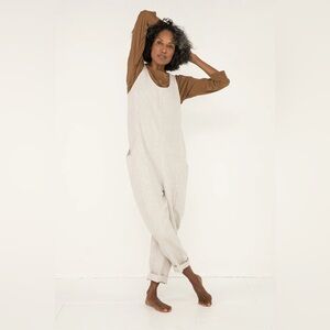 Elizabeth Suzann Flax Linen Clyde Jumpsuit M-Tall